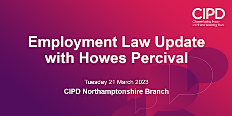 Imagem principal do evento Employment Law Update with Howes Percival