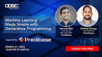 Webinar: "Machine Learning Made Simple with Declarative Programming"