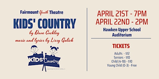Fairmount Youth Theatre: Kids' Country SATURDAY Matinee Performance