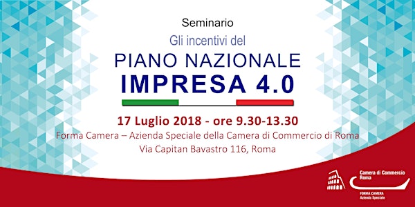 Seminario "Gli incentivi del Piano Nazionale Impresa 4.0"