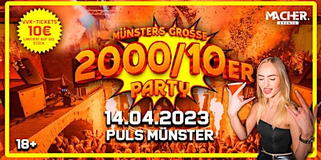 Primaire afbeelding van Münsters große 2000/10er-Party! | Puls Club | 14.04.23