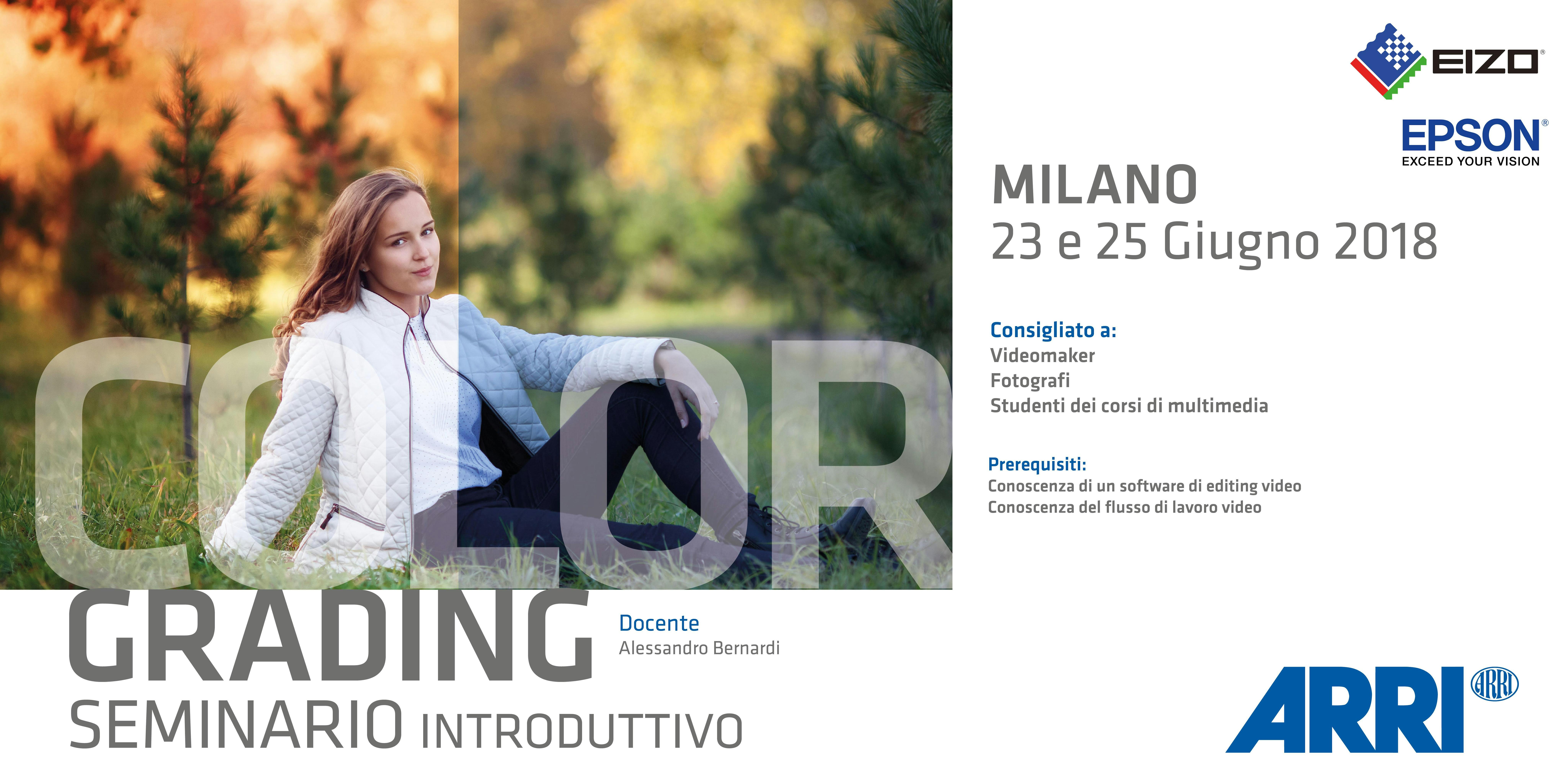 Seminario Introduttivo al Color Grading - 25 Giugno