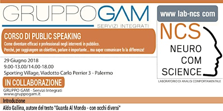 Immagine principale di Corso Public Speaking - Gruppo Gam/NCS 
