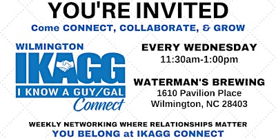 Imagen principal de Wilmington In-Person IKAGG Connect Weekly Meeting