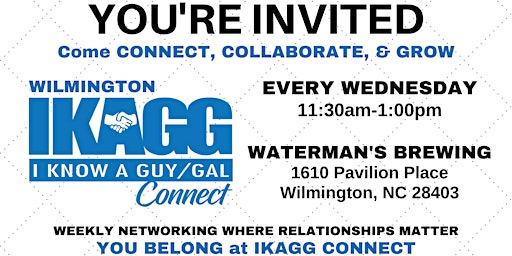 Imagen principal de Wilmington In-Person IKAGG Connect Weekly Meeting