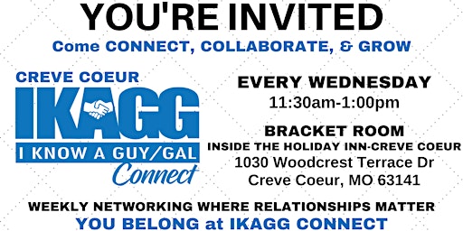 Creve Coeur In-Person IKAGG Connect Weekly Meeting primary image