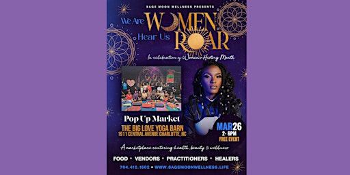 "We Are Women Hear Us Roar" Pop Up Shop