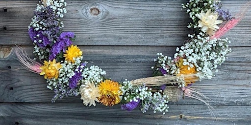 Spring dried  and fresh flower wreaths