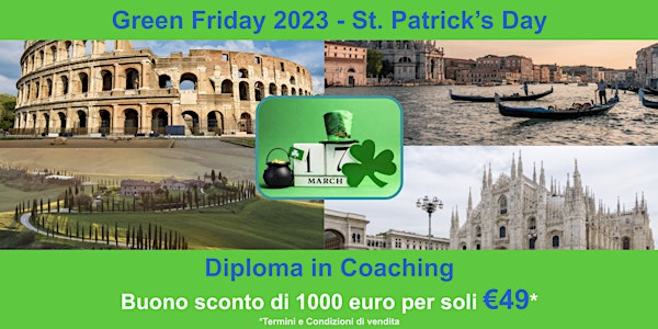 Green Friday: Buono sconto €1000 Professional Diploma, Coaching e Mentoring
