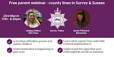 County Lines in Surrey & Sussex  - Free Parent Webinar