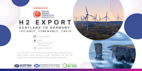 H2 Export from Scotland to Germany: Reliable, Renewable, Rapid