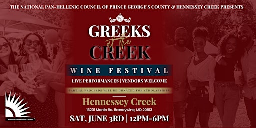 Greeks at the Creek Scholarship Wine Festival primary image