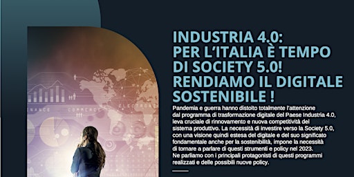 INDUSTRIA 4.0: PER L’ITALIA È TEMPO DI SOCIETY 5.0!