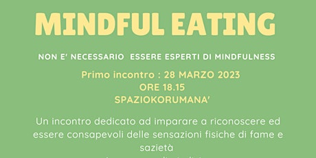Mindful Eating  - Incontro in presenza