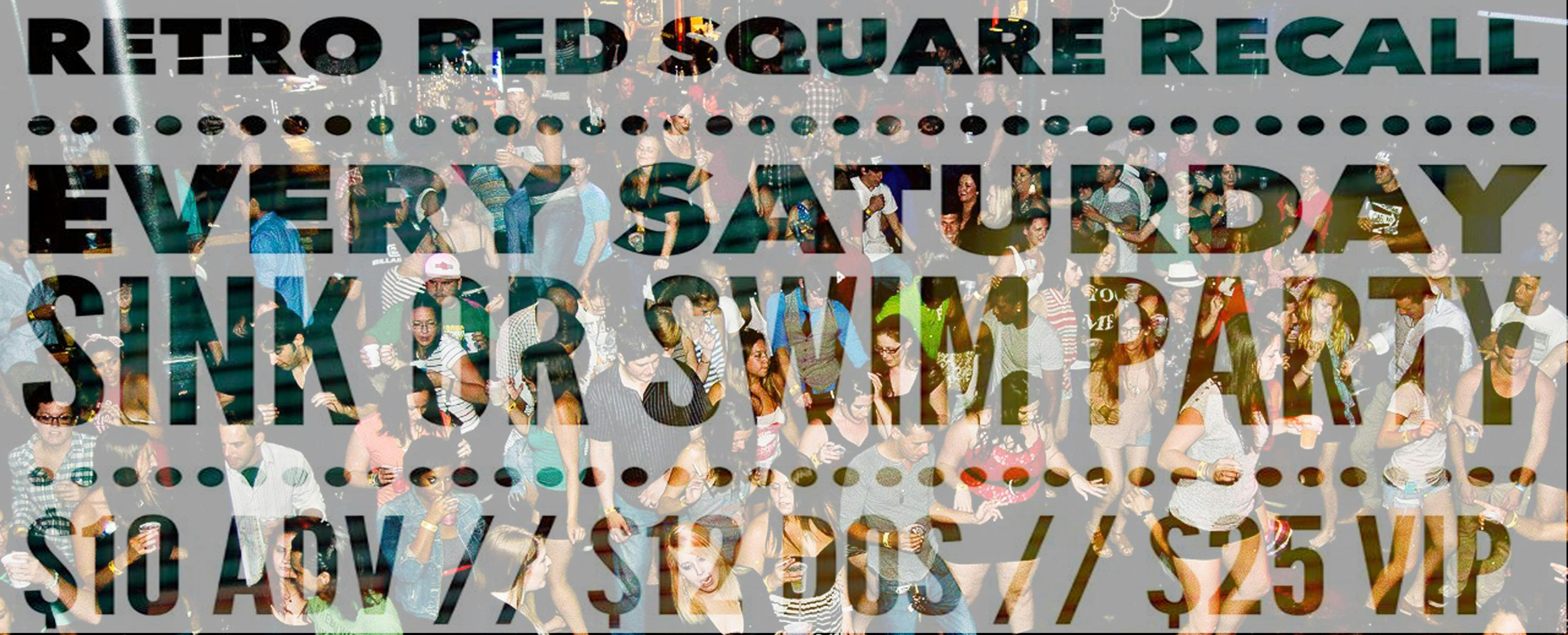 Retro Red Square Recall - Sink Or Swim