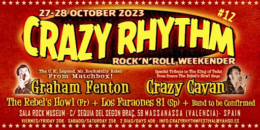 CRAZY RHYTHM FESTIVAL DE ROCK AND ROLL EN MASSANASSA 27-28 OCTUBRE 2023