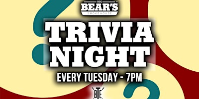 Imagen principal de Trivia Night @ Bear's Smokehouse