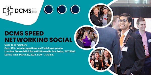 POSTPONED - DCMS Speed Networking and Social