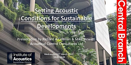 Setting Acoustic Conditions for Sustainable Developments primary image
