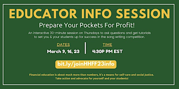 Info Session - Prepare Your Pockets For Profit!