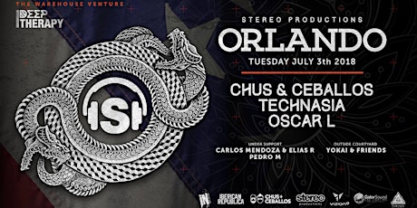 Stereo Productions Orlando w/Chus and Ceballos, Technasia, Oscar L | Deep Therapy Warehouse Edition primary image