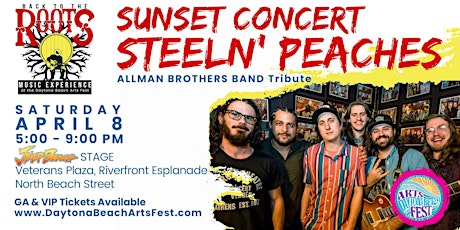 Daytona Beach Arts Fest Sunset Concert - featuring STEELN' PEACHES