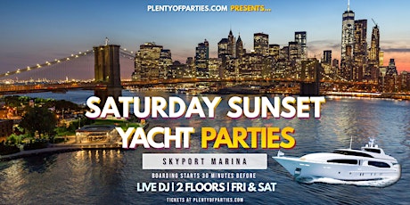Saturday 6pm Latin Vibes Cruise at Skyport NYC Marina Yacht
