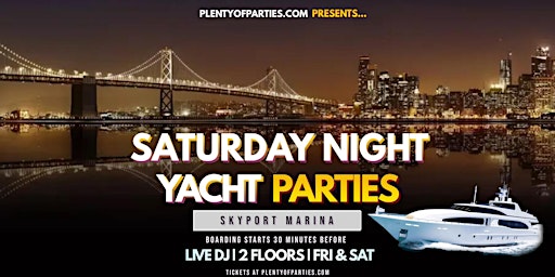 Saturday Night 11pm Cruise at Skyport NYC Marina Yacht primary image