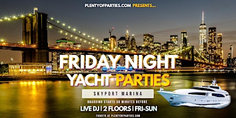 Friday NYC Hip Hop vs Reggae Booze Cruise at Skyport Marina Yacht