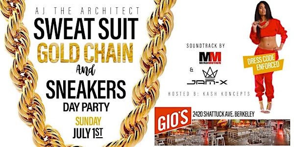 SWEATSUIT, GOLD CHAIN & SNEAKERS (DAY PARTY)