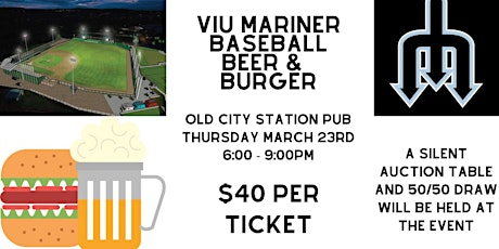 VIU Mariner Baseball Beer and Burger