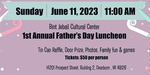 1st Annual Father's Day Luncheon primary image