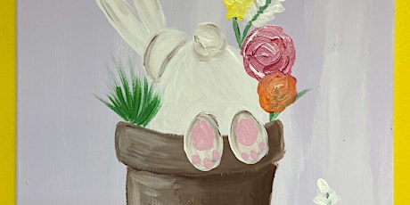 Sip n Paint Easter Bunny Painting