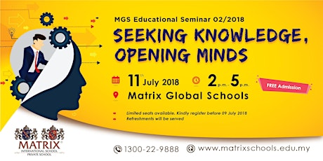 MGS Educational Seminar 02/2018: Seeking Knowledge, Opening Minds primary image
