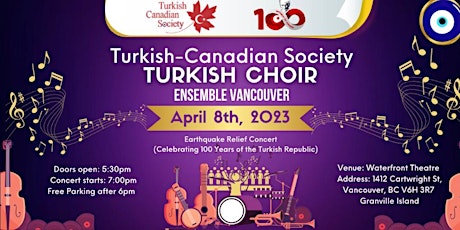 Turkish-Canadian Society Turkish Choir Ensemble Earthquake Relief Concert