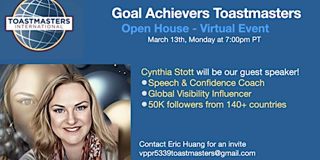 Goal Achievers Toastmasters Open House primary image