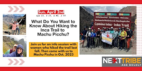 Info Session for All-Women Inca Trail Hike