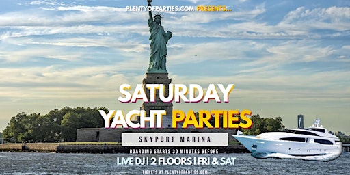 Summer Day Cruise NYC Yacht Cruise at Skyport Marina | Cabana Yacht @1PM