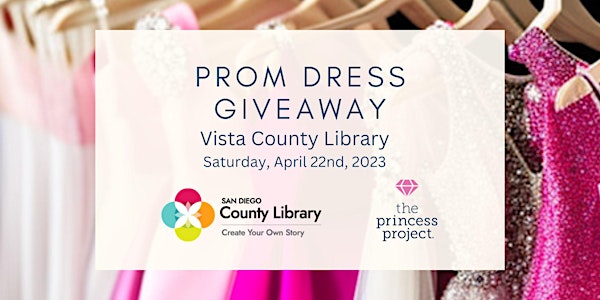 2023 Vista County Library Pop-Up Prom Dress Giveaway
