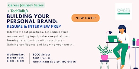 KCWiT TechTalks | Building Your Personal Brand: Resume & Interview Prep  primärbild