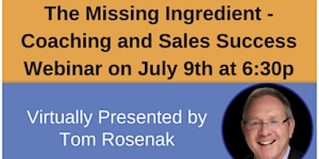 Coaching and Sales Success VIRTUAL EVENT on July 9th primary image