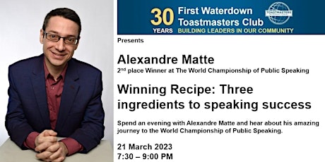 Alexandre Matte - Winning Recipe: Three ingredients to speaking success