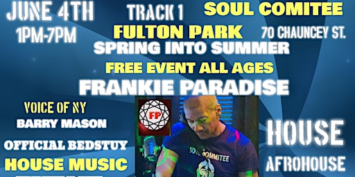 SPRING IN TO SUMMER HOUSE MUSIC EVENT WITH FRANKIE PARADISE primary image