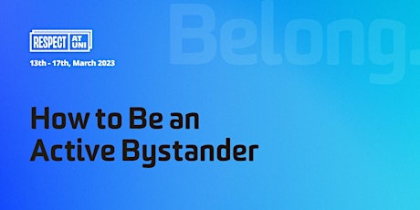 How to be an Active Bystander primary image