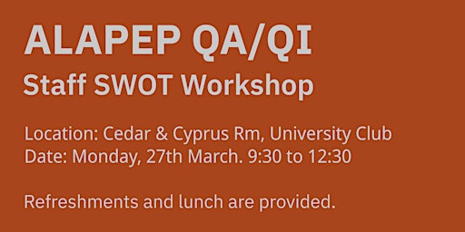 ALAPEP QA/QI SWOT Workshop