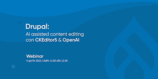 Drupal: AI assisted content editing con CKEditor5 & OpenAI