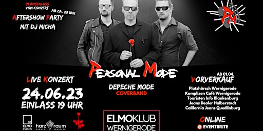 Hauptbild für 24.06.23 Live Konzert Wernigerode | Personal Mode | Depeche Mode Coverband