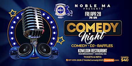 COMEDY NIGHT HOSTED BY NOBLE MA :: Comedy • Music • Raffles primary image