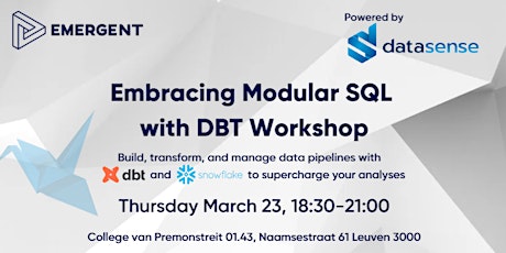 Primaire afbeelding van Embracing Modular SQL with DBT Workshop