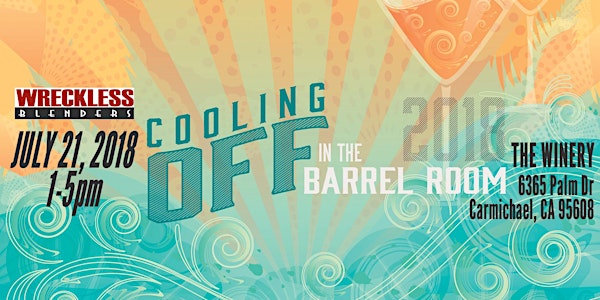 Cooling off in the Barrel Room (2018) at the Wreckless Winery